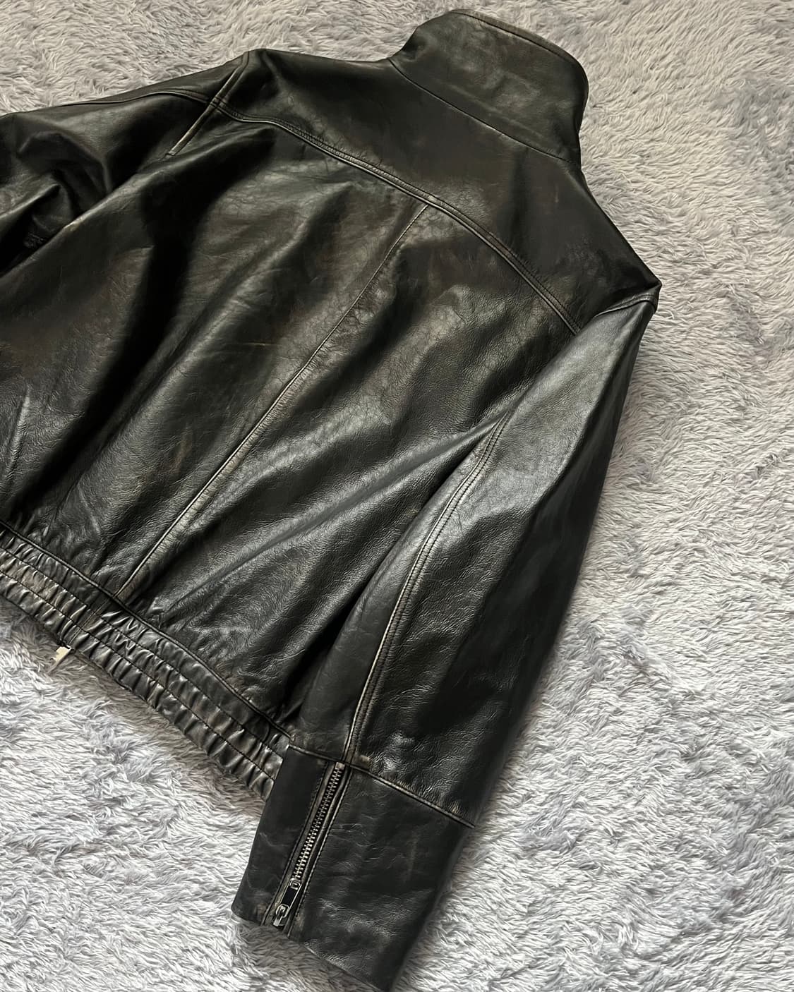 (희소) 자라 ZW컬렉션 리얼레더 빈티지 이펙트 자켓 상품이미지6