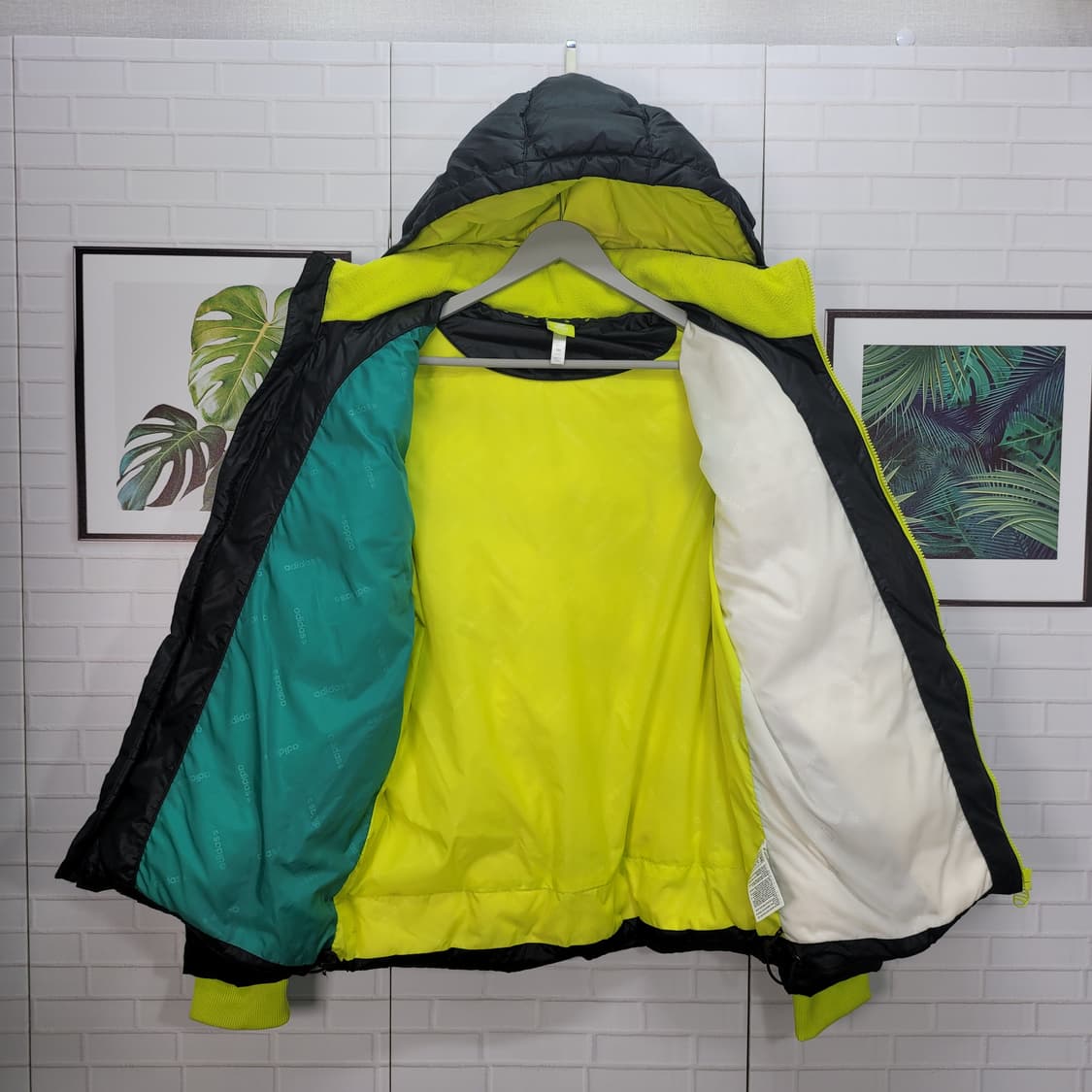 아디다스 다운 후드 패딩 자켓 점퍼 남여공용 100사이즈 상품이미지6