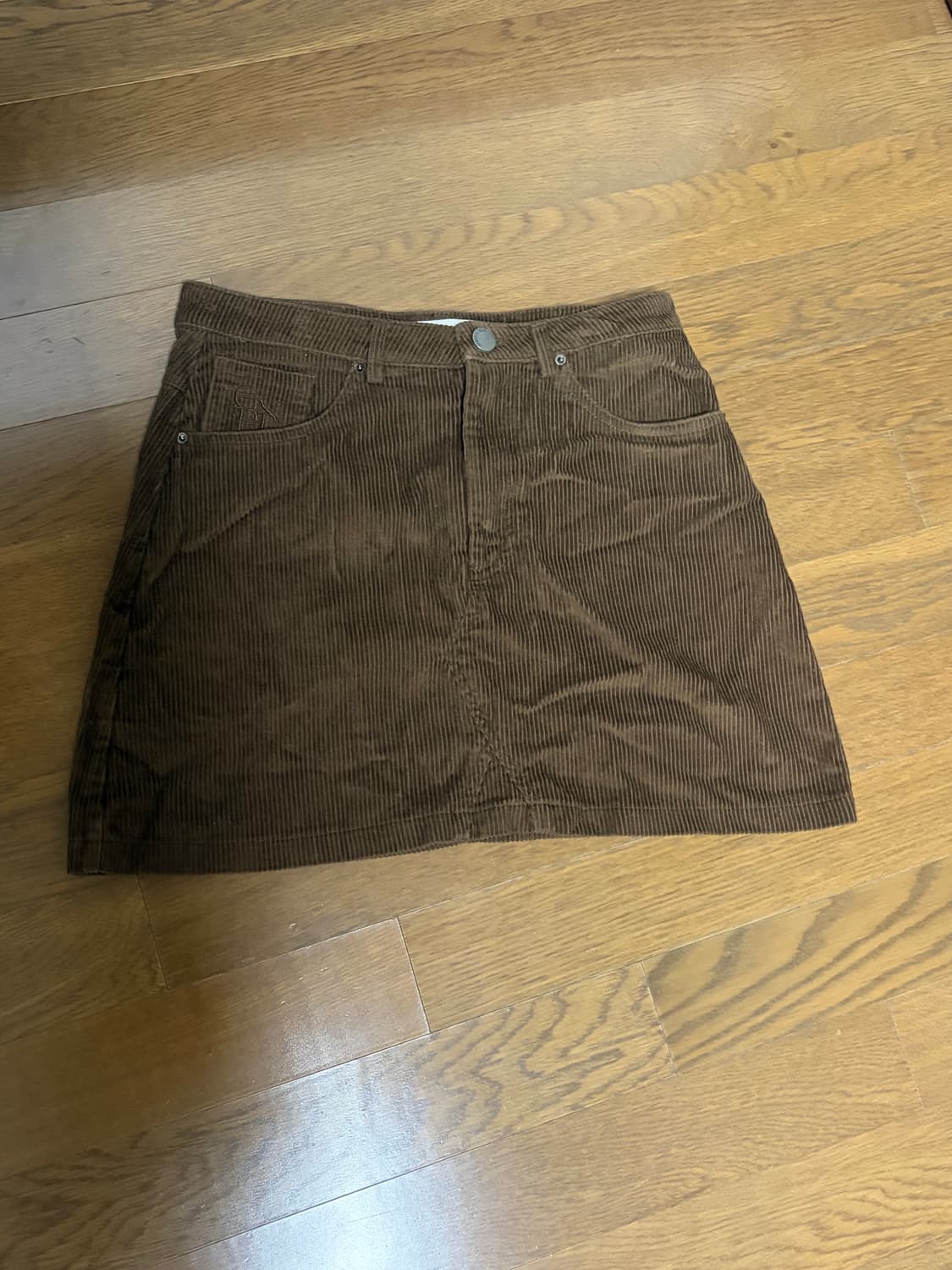 제너럴아이디어 코듀로이 미니스커트 브라운 골덴 스커트 상품이미지5