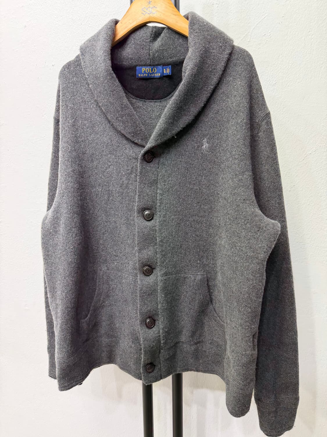 정품) 폴로랄프로렌 남성 그레이 가디건 XL  상품이미지3