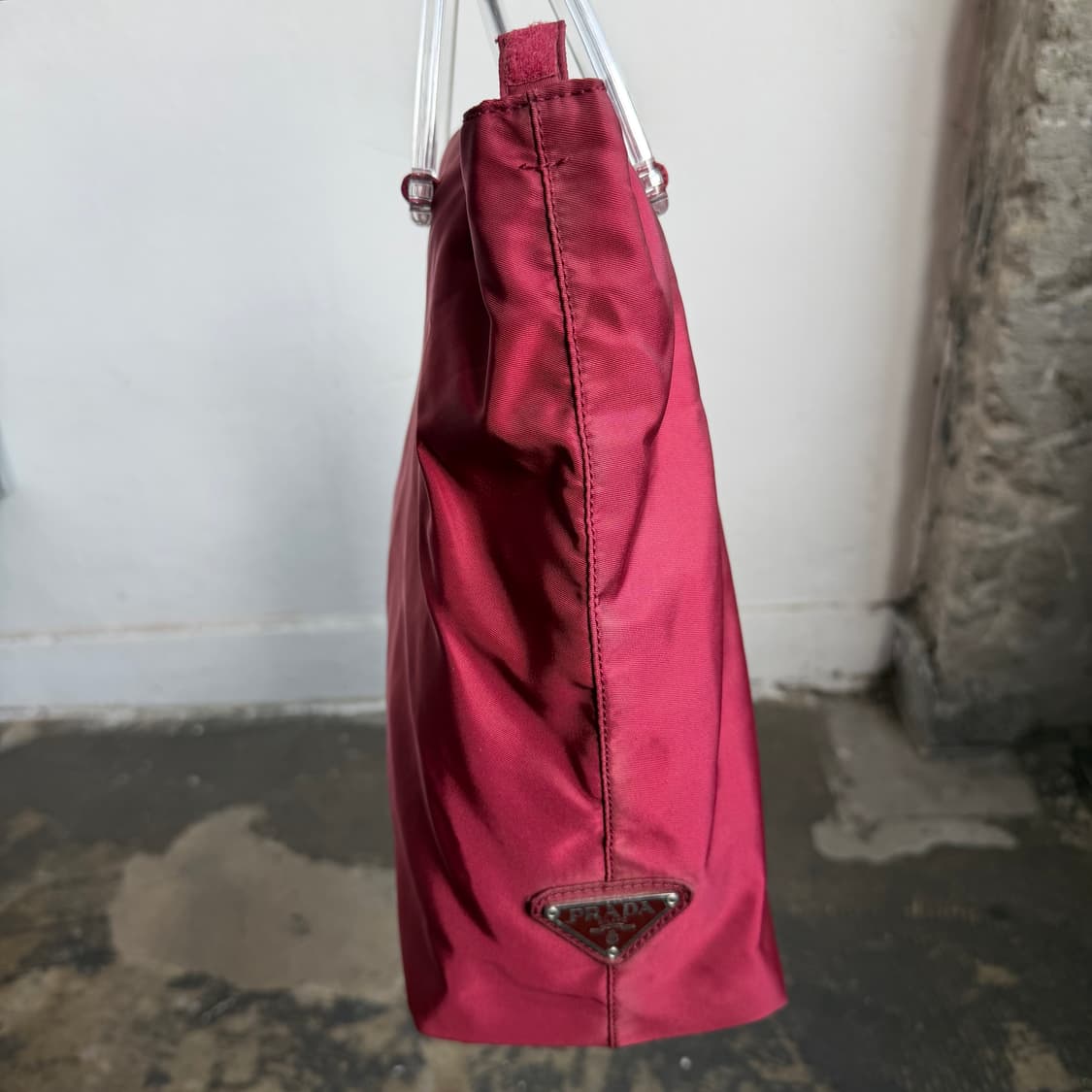 early 00s 프라다 포코노 플라스틱 핸들 토트백 상품이미지2