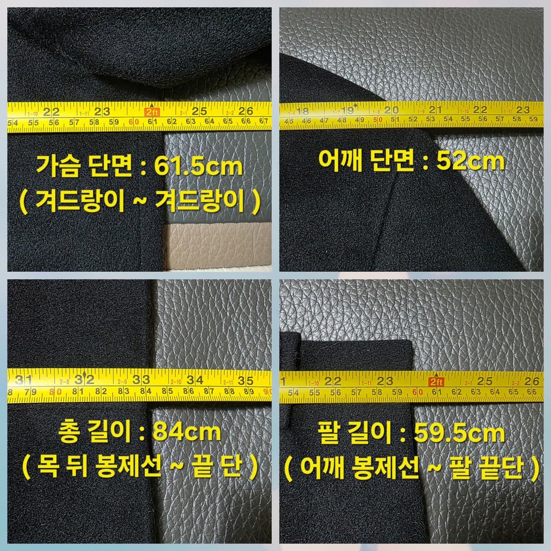 올렉 카시니 캐시미어100% 빈티지 블랙 하프 코트 상품이미지8