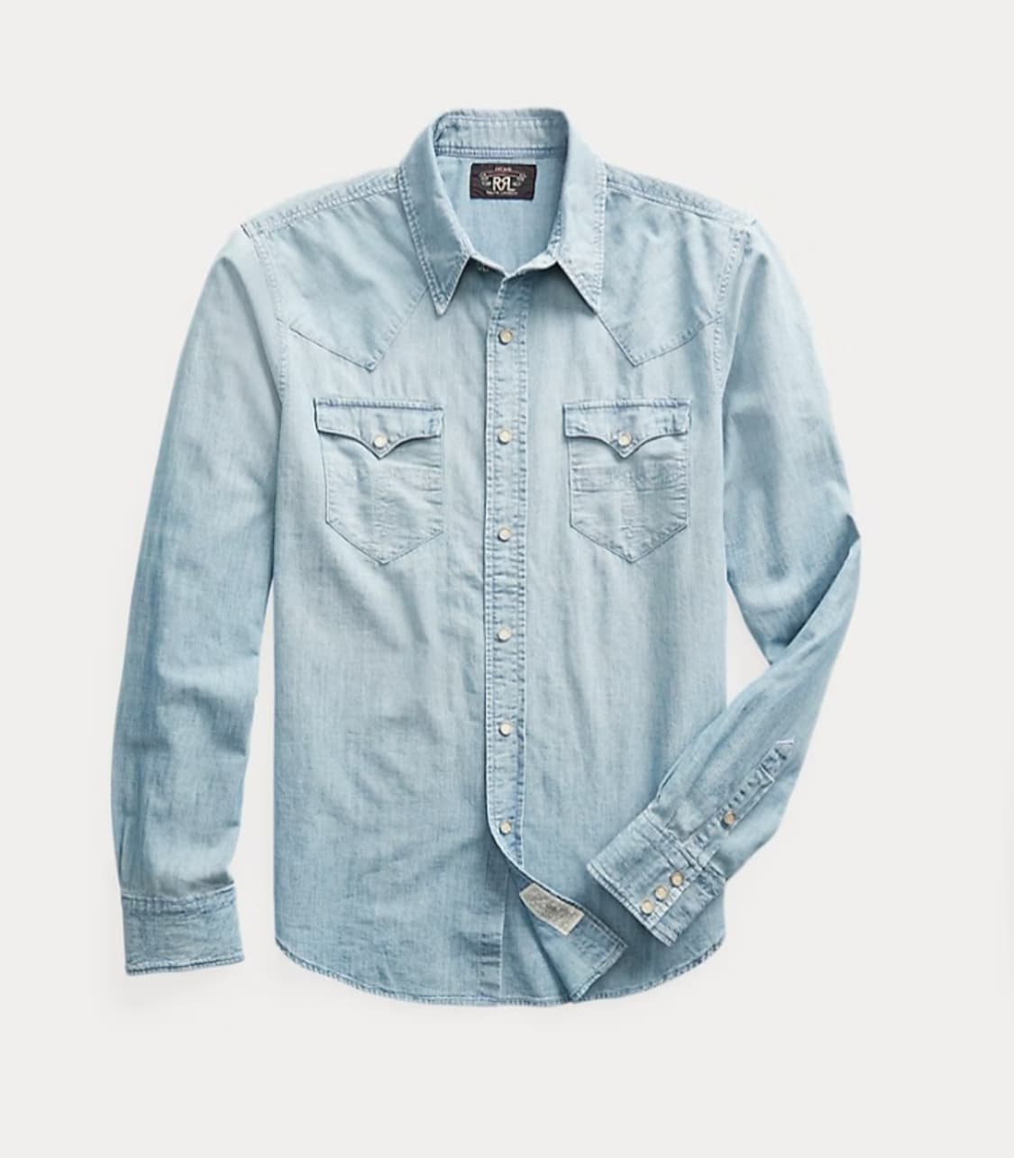 더블알엘 rrl 슬림핏 샴브레이 웨스턴 셔츠 L 상품이미지1