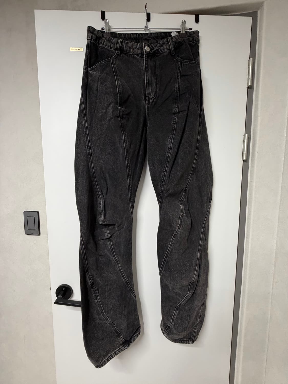 노메뉴얼 흑청 데님 24fw T.S DENIM PANTS 상품이미지4