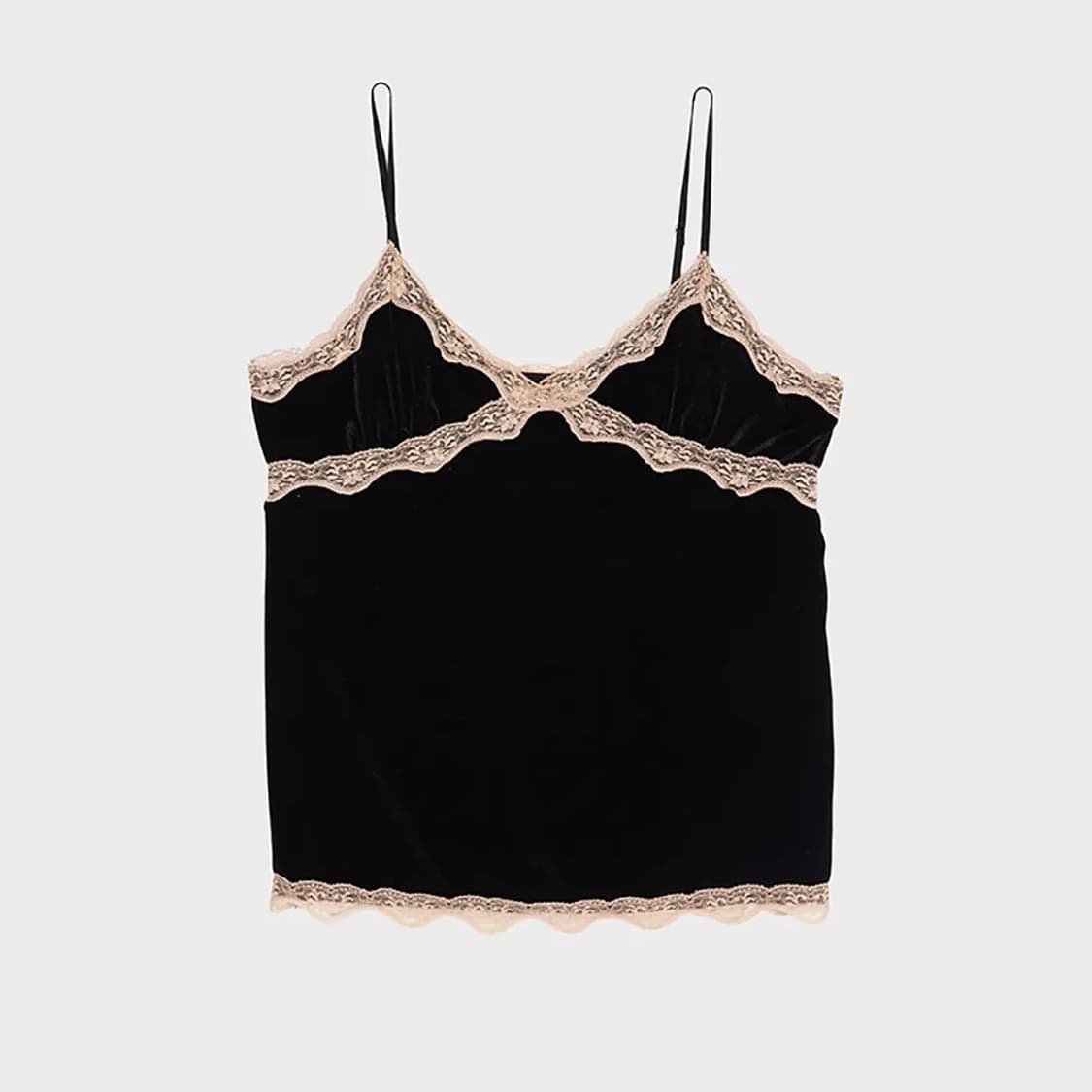 [Dared] LACE TRACED VELVET CAMISOLE 상품이미지1