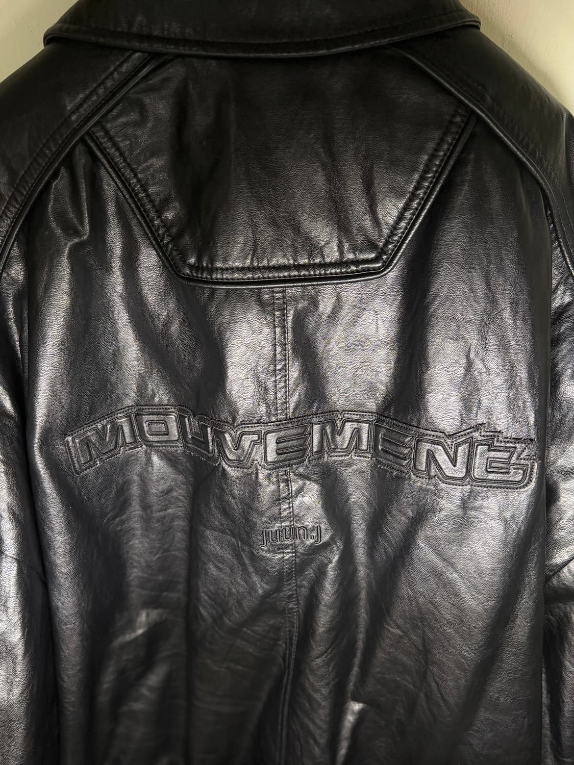 [50] 준지 페이크레더 바시티 자켓 상품이미지4