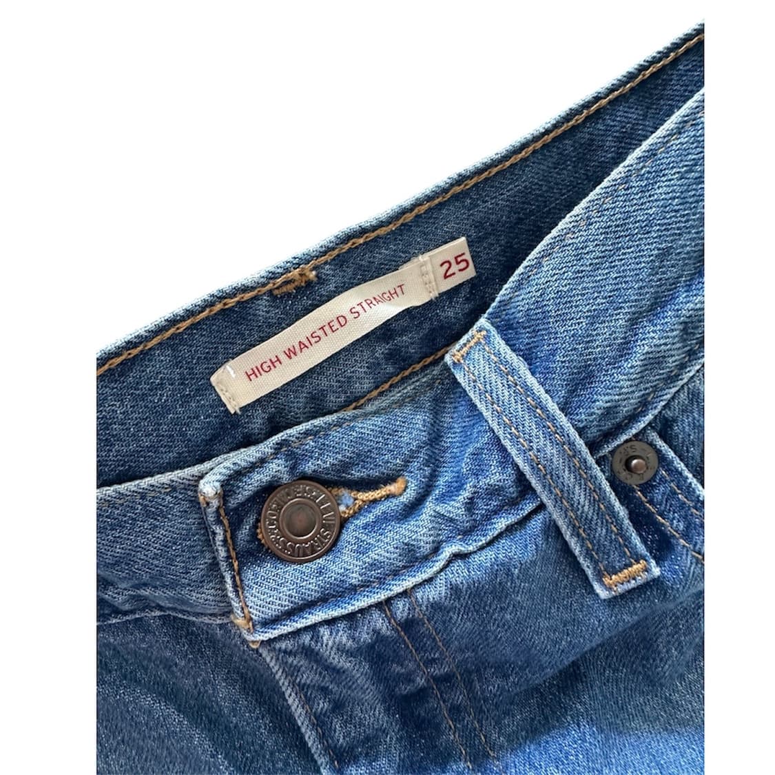 [예약판매] 리바이스 하이웨이스트 데님 25 / 찢청 스트레이트핏 /  상품이미지4