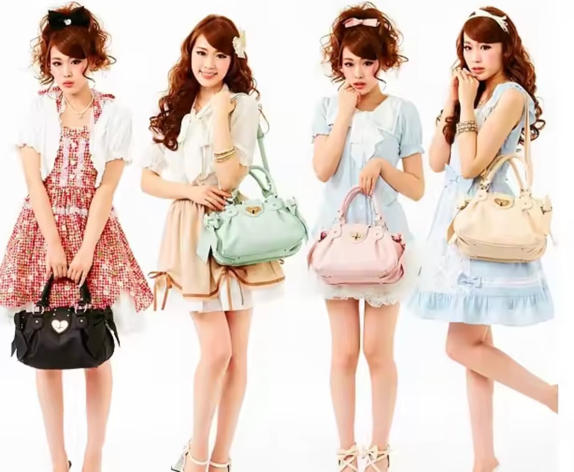 핀터깔 히메갸루 라떼갸루 가방 리본 딸기우유 핑크 토트백 상품이미지2