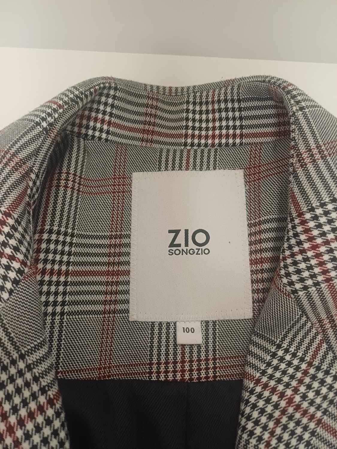 [100] 지오송지오 시그니처 글렌체크 세미오버 롱코트(ZTS20209) 상품이미지3