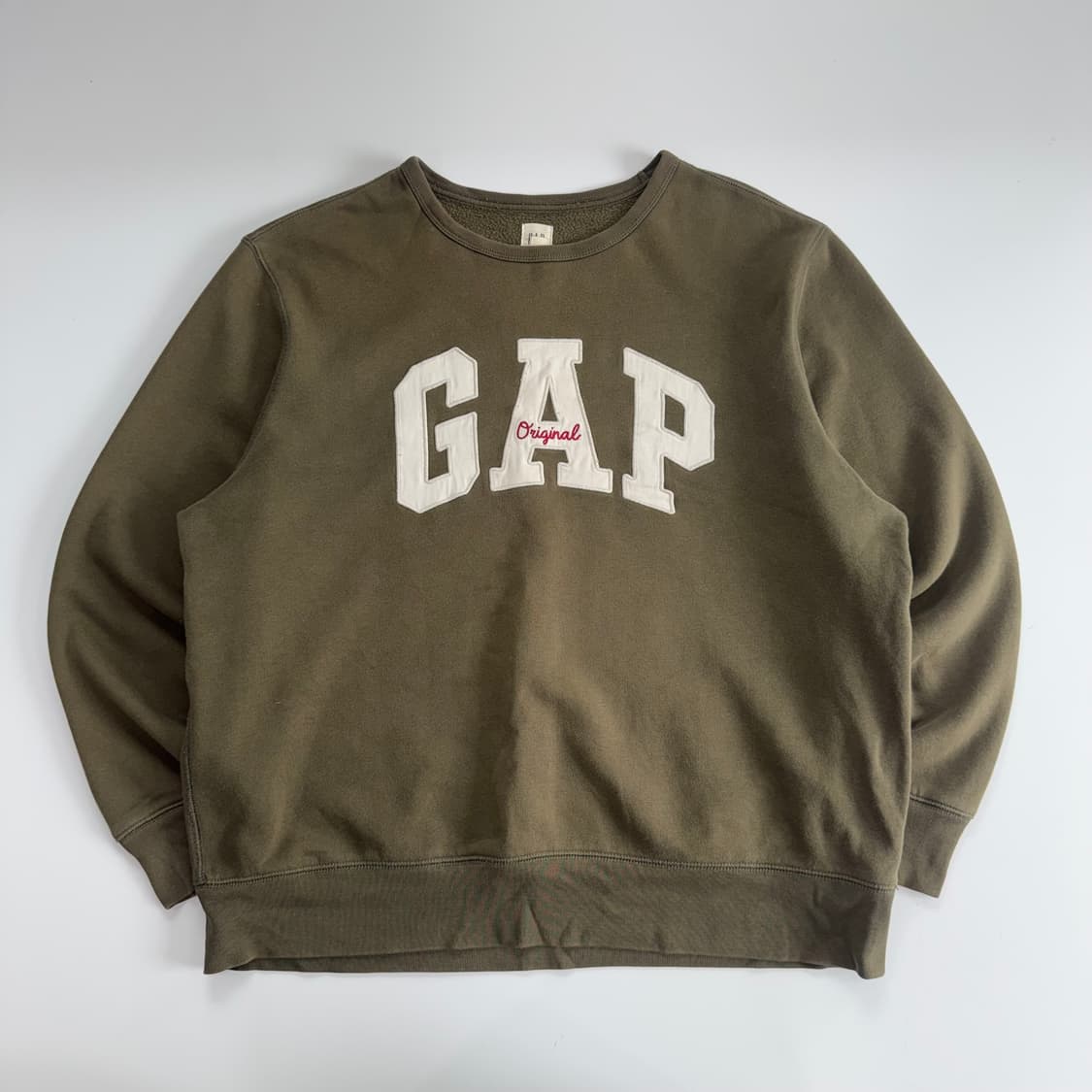 Gap 갭 아이보리 로고 카키 맨투맨 상품이미지3