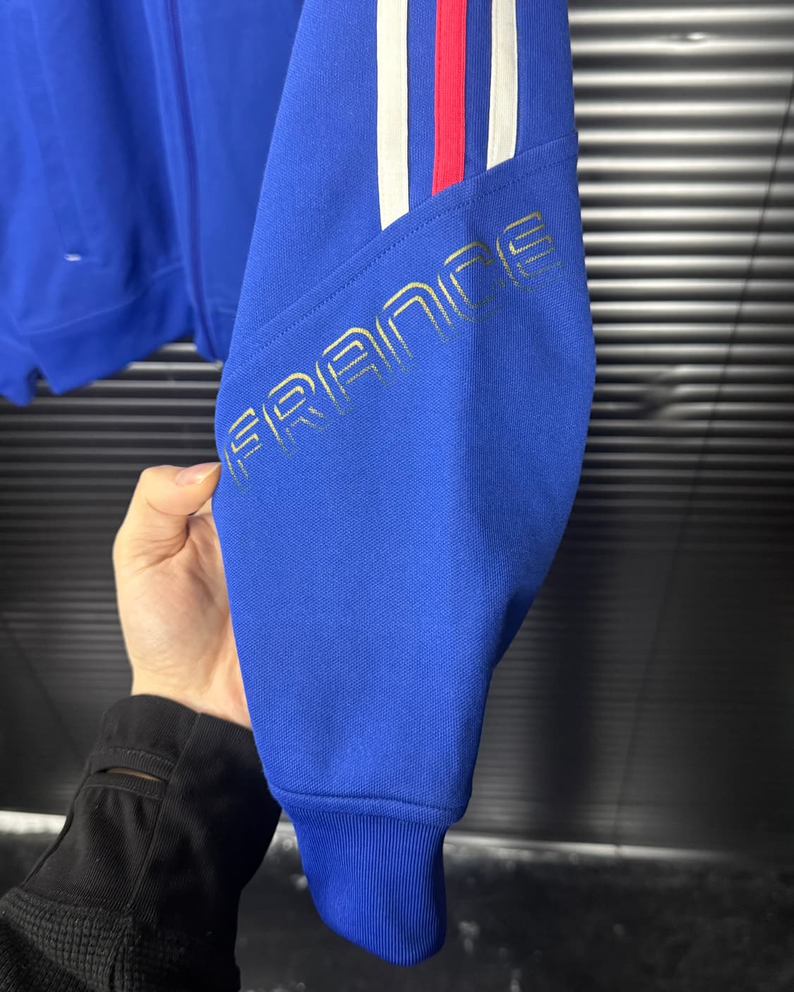 아디다스 져지 트랙탑 집업 프랑스 L 100 올드스쿨 블루 파랑색 저지  상품이미지4