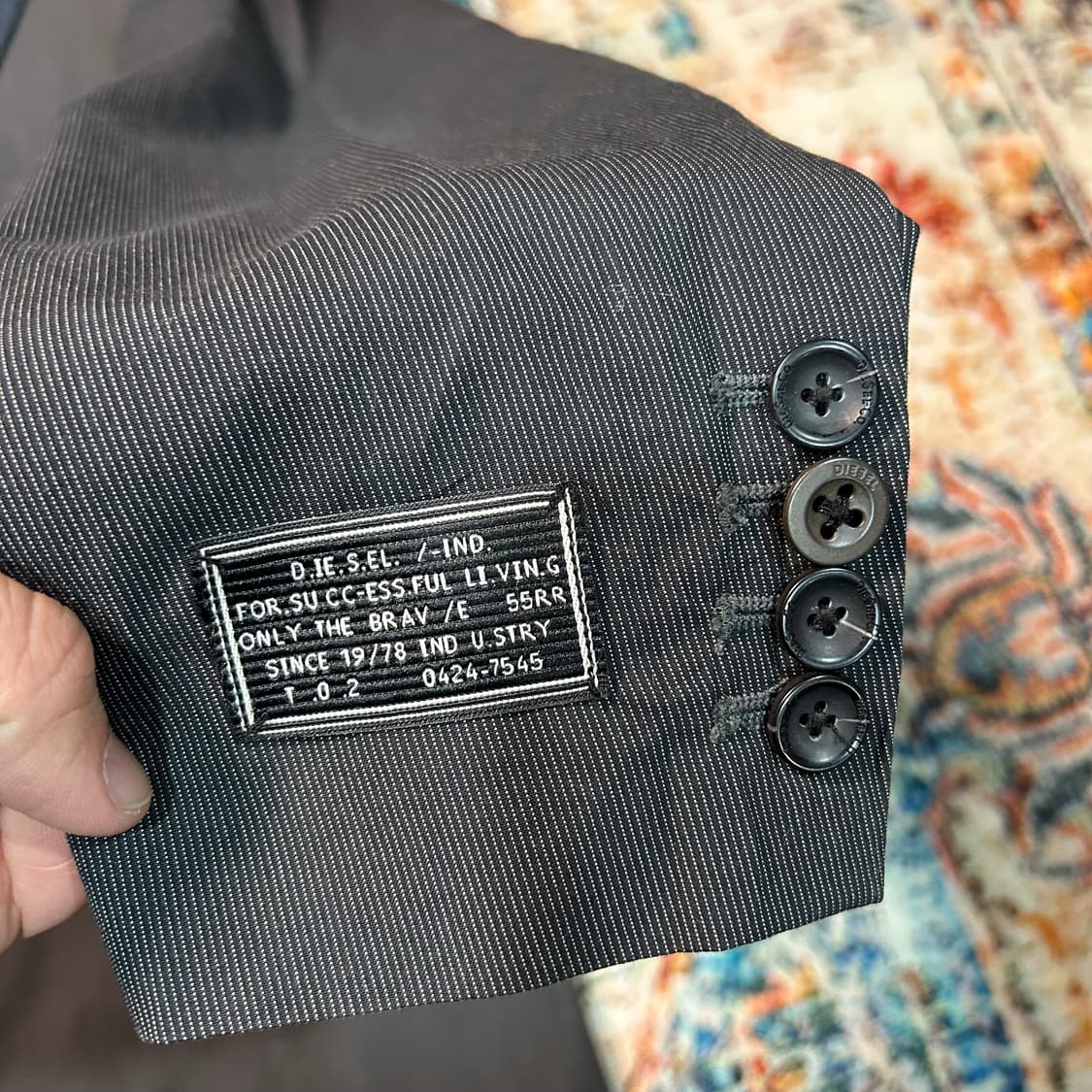 [M] 디젤 데님카라  스트라이프 엔진 블레이저 상품이미지3