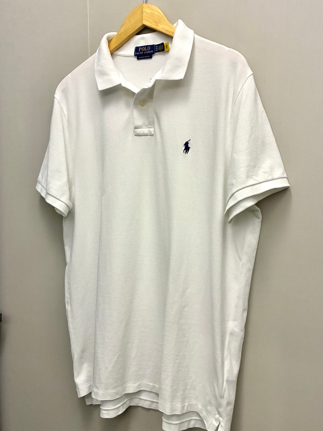 (XL)POLO 폴로랄프로렌 코튼 반팔 PK카라티 화이트 폴로카라티 상품이미지2