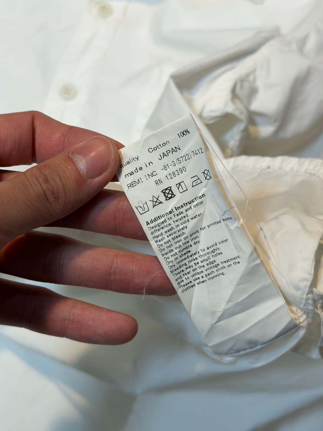 레미릴리프 원포켓 셔츠 화이트 상품이미지5