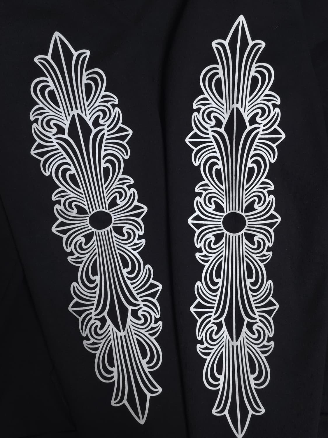 [M] 크롬하츠 홀스슈 플로랄 퍽유 후드집업 블랙 상품이미지4