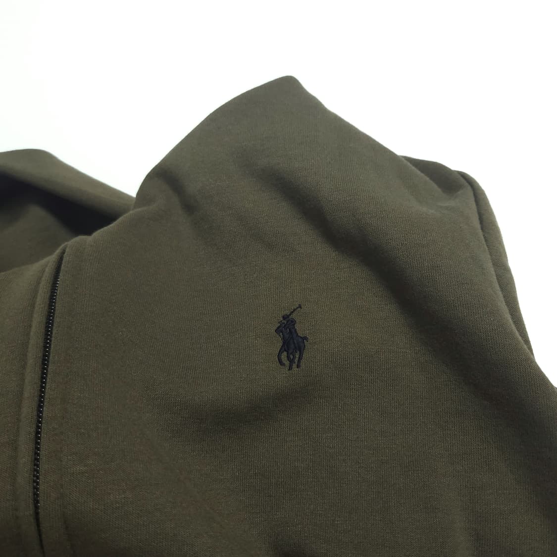 폴로 랄프로렌 코튼 져지 집업 자켓 카키 상품이미지6