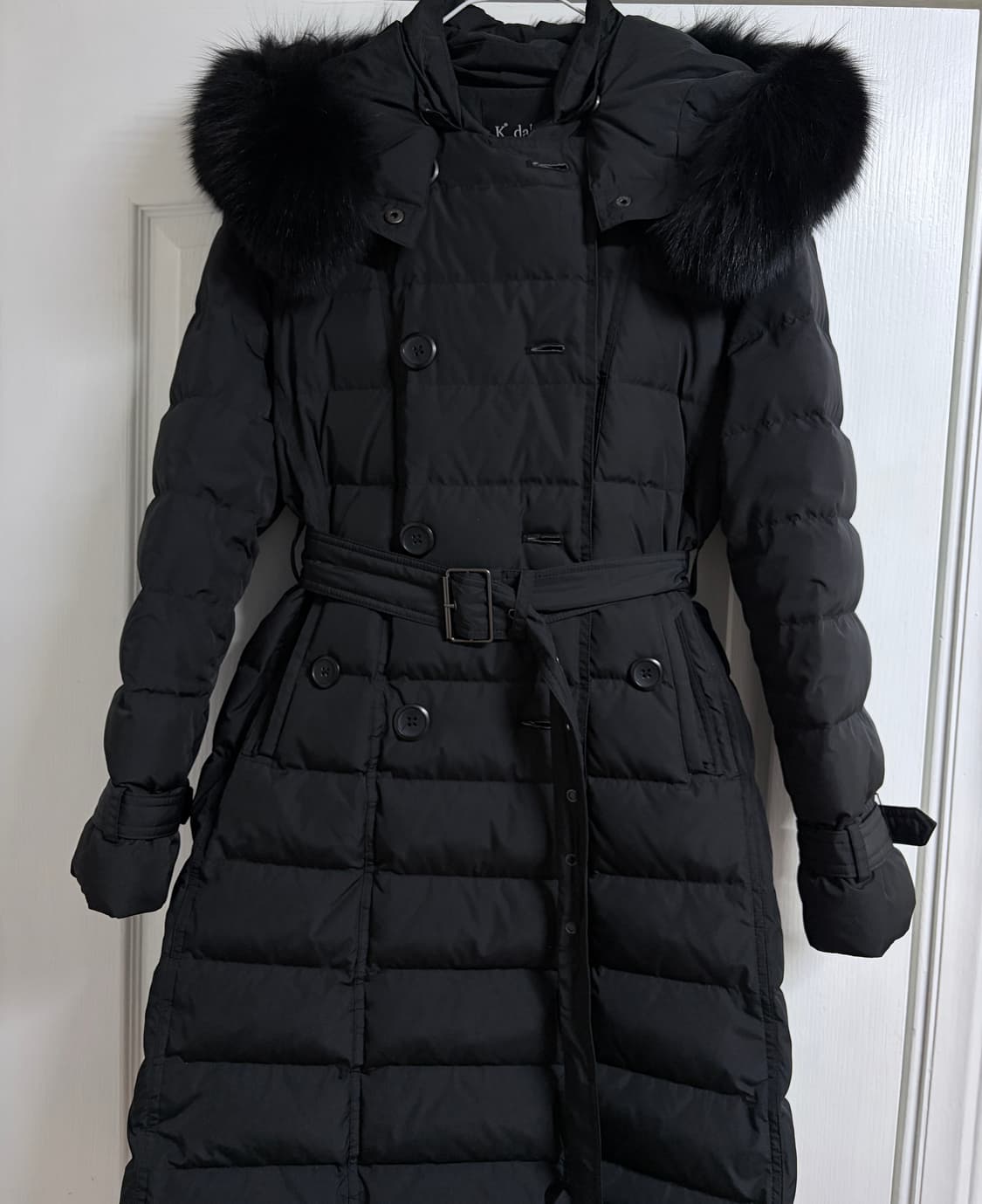 다바걸 리얼 폭스퍼 덕다운 롱패딩 상품이미지1