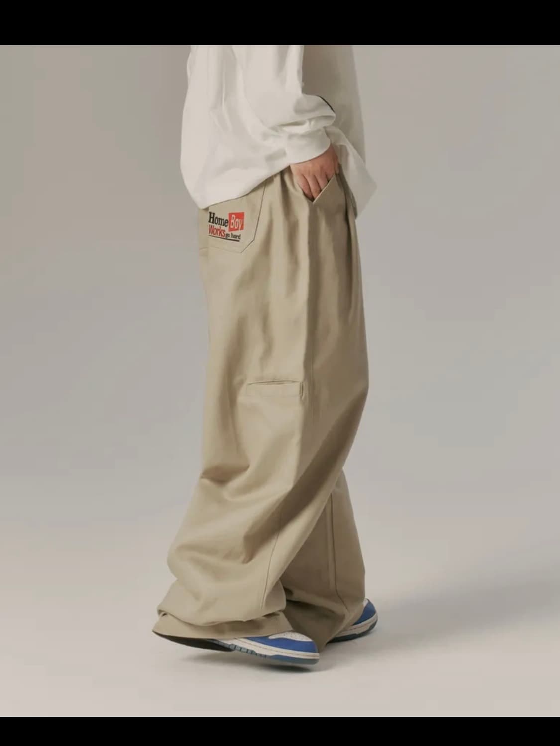 어반디타입 홈보이 벌룬 워크 팬츠_베이지S 상품이미지1