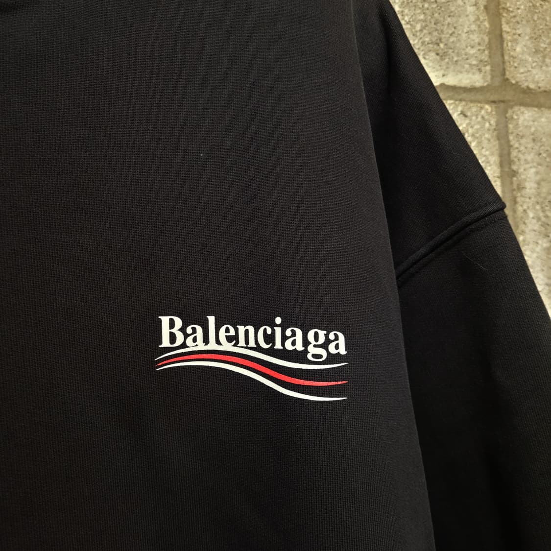 발렌시아가 웨이브로고 후드티 M 상품이미지3