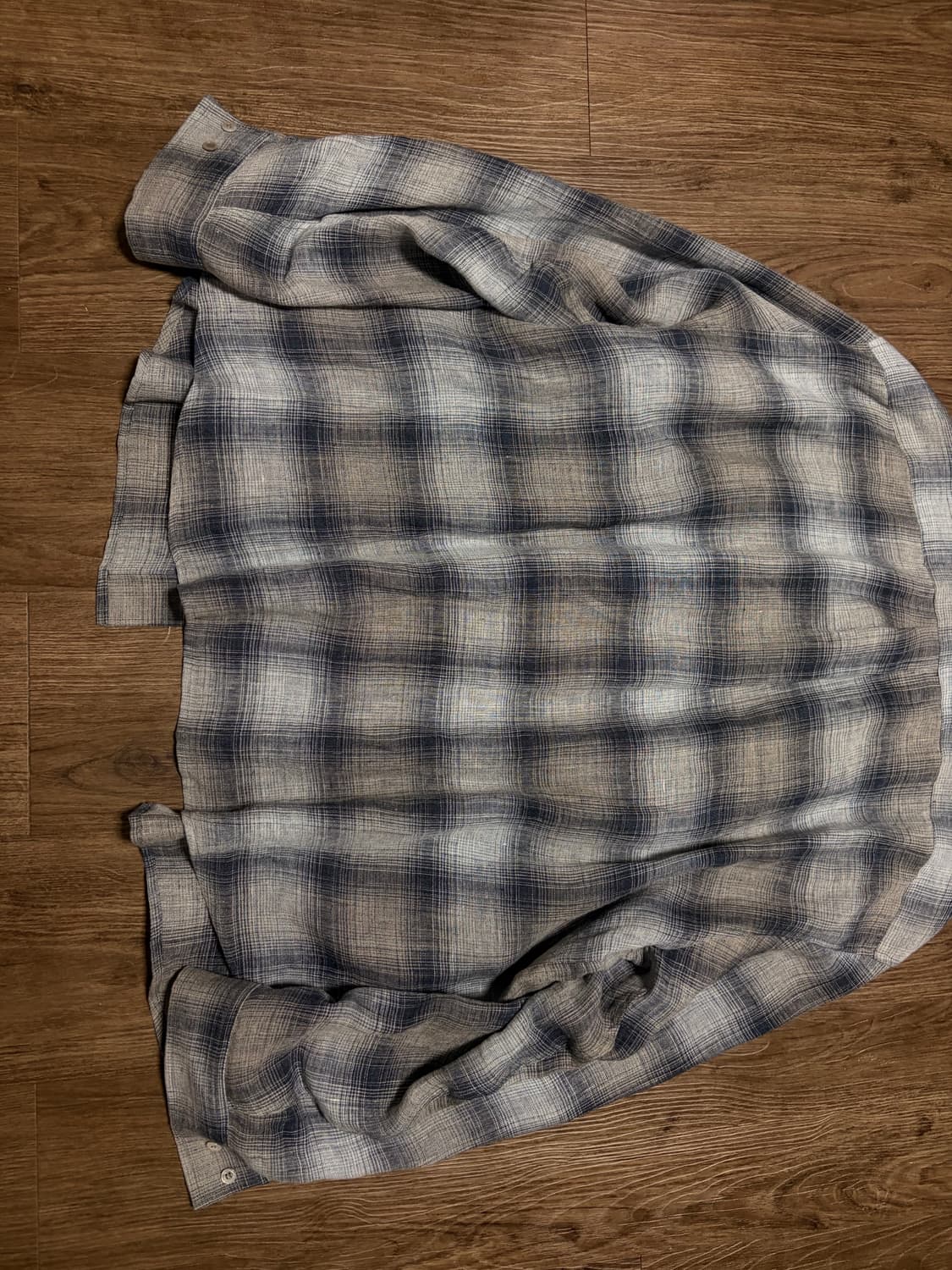 모마디자인 제패니즈 린넨 블루 체크 셔츠 50 상품이미지6