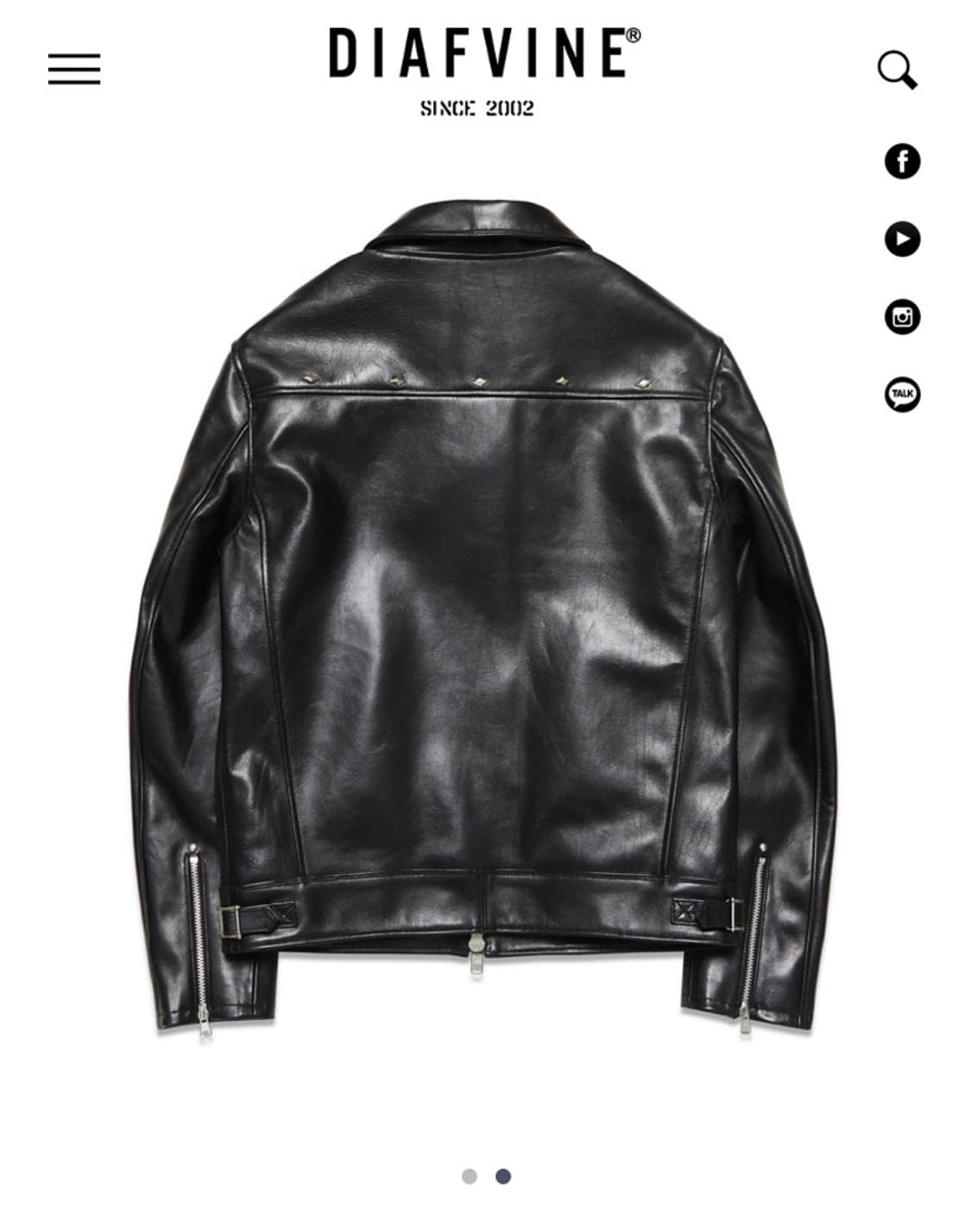디아프바인 레더 자켓 상품이미지2