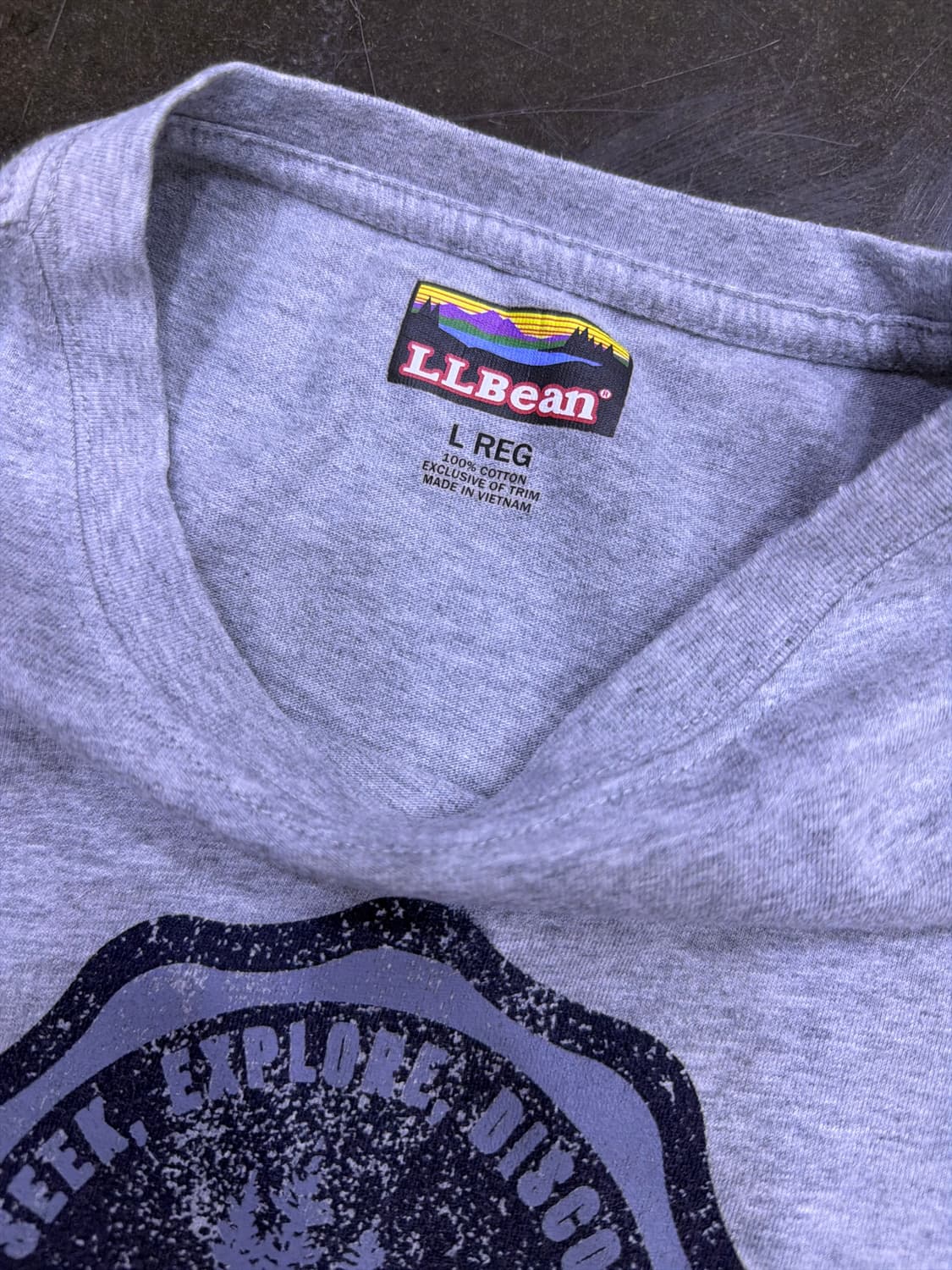 L.L.Bean 엘엘빈 빈티지 DISCOVER 반팔티셔츠 그레이 L 상품이미지4