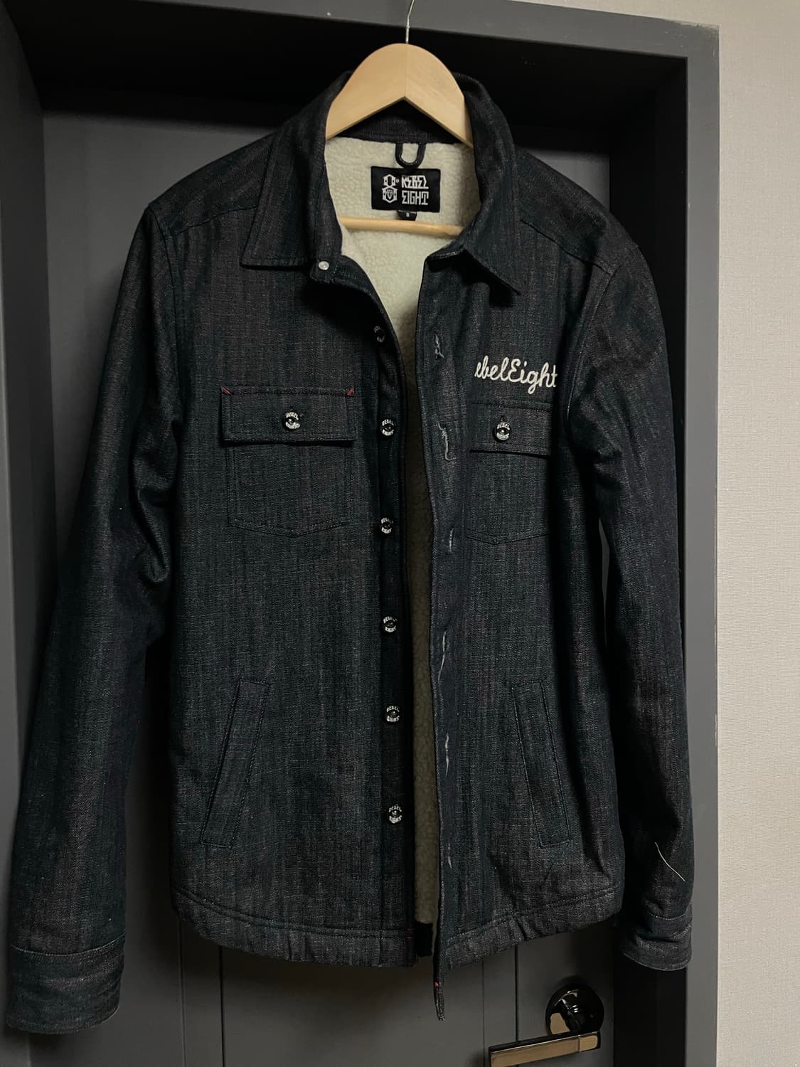 레벨에잇 데님 쉐르파 자켓 (s 오버핏100 사이즈) 상품이미지1