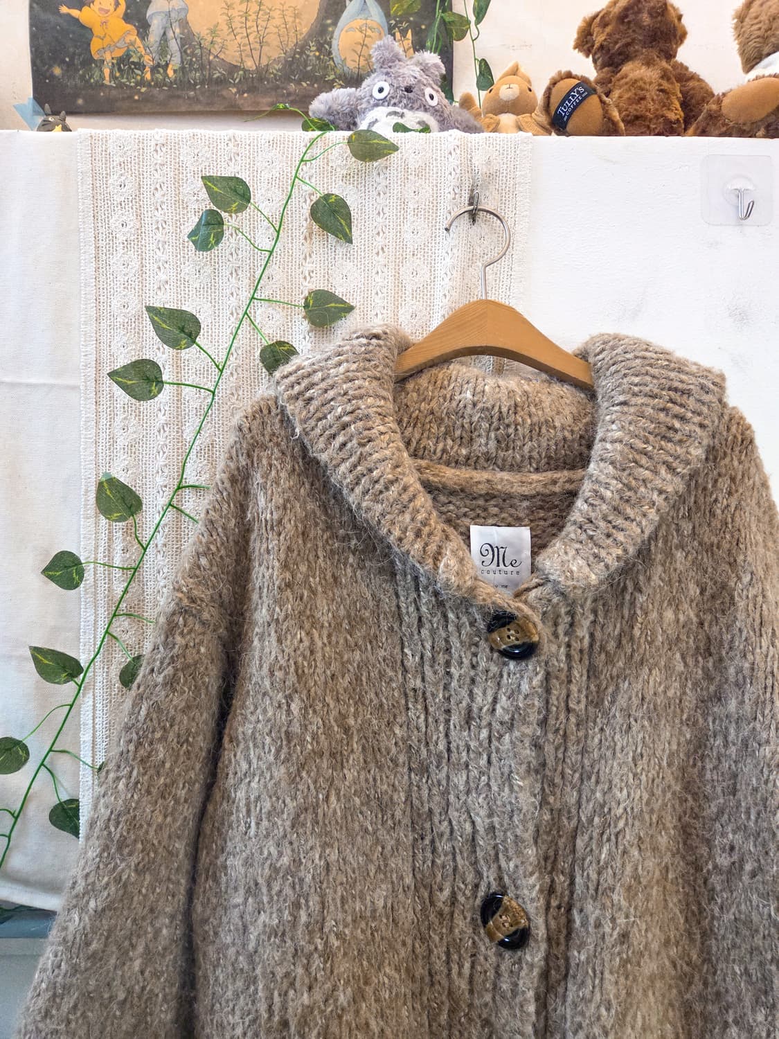 알파카 반팔 가디건 상품이미지2