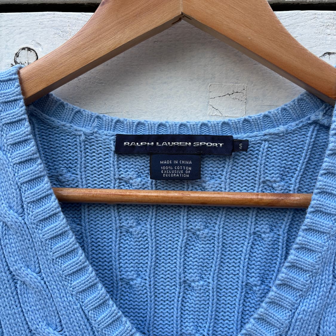 Polo 폴로 케이블 꽈배기 브이넥 니트 상품이미지3