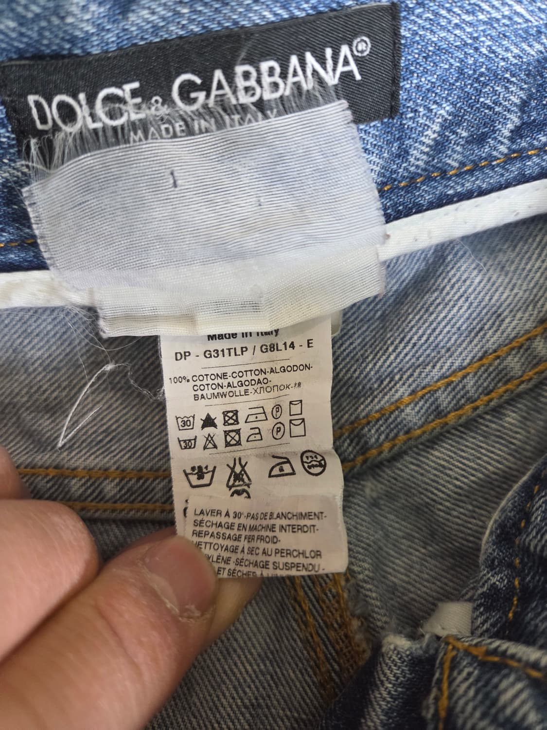 돌체앤가바나 빈티지 테이퍼드 데님팬츠 36 상품이미지4
