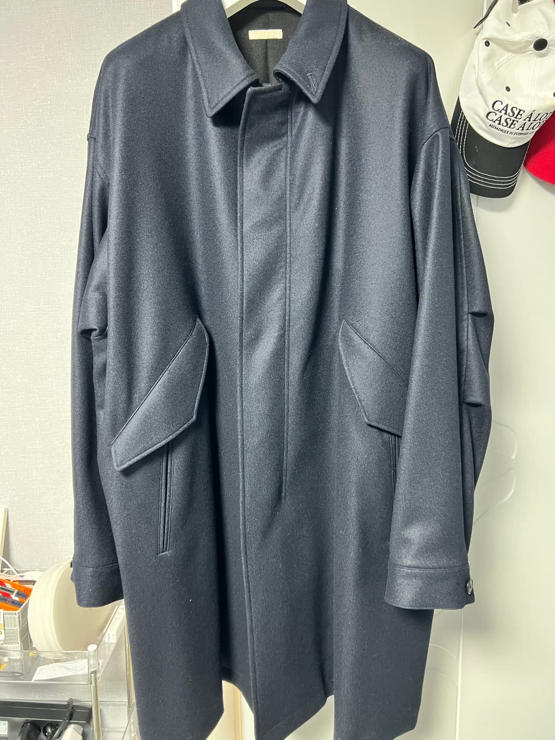 울테리어 슈퍼파인 라이트멜튼 필드코트 네이비 4사이즈 상품이미지1