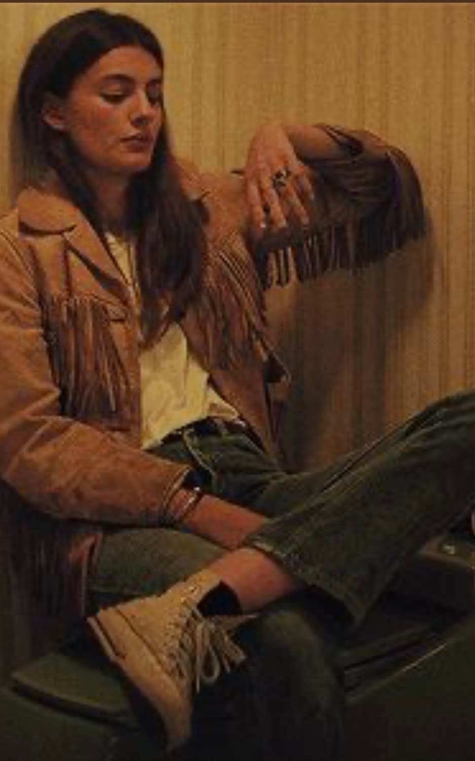 빈티지 스웨이드 프린지 자켓 상품이미지1