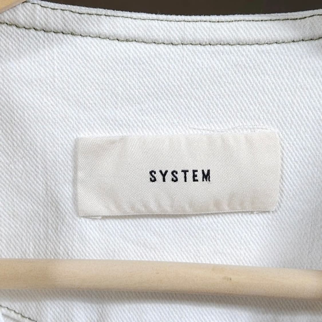 여성66 SYSTEM 시스템 노카라 코튼 자켓 봄가을 상품이미지6