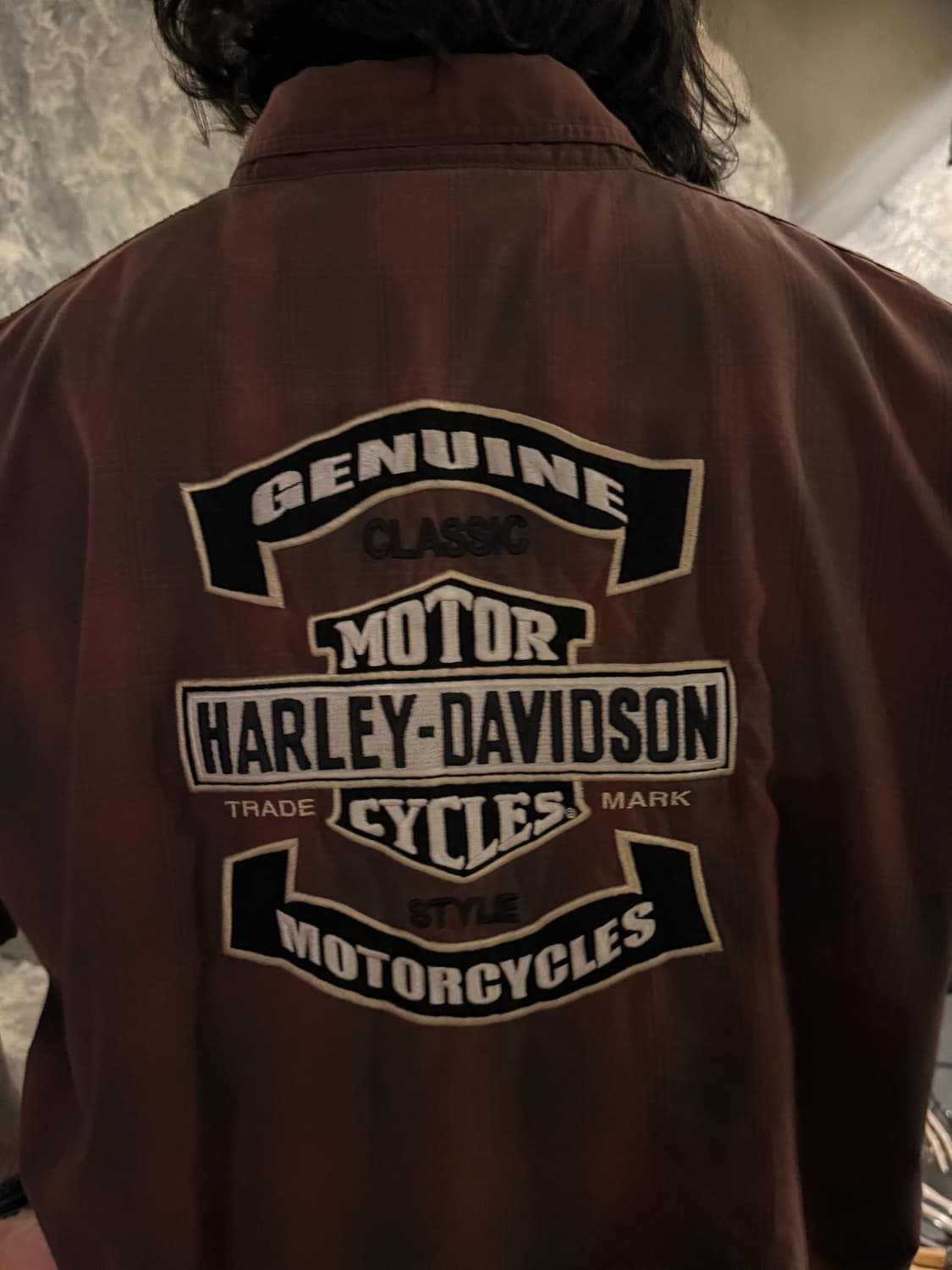 HALEY DAVIDSON 할리데이비슨 레드브라운 체크셔츠 상품이미지2