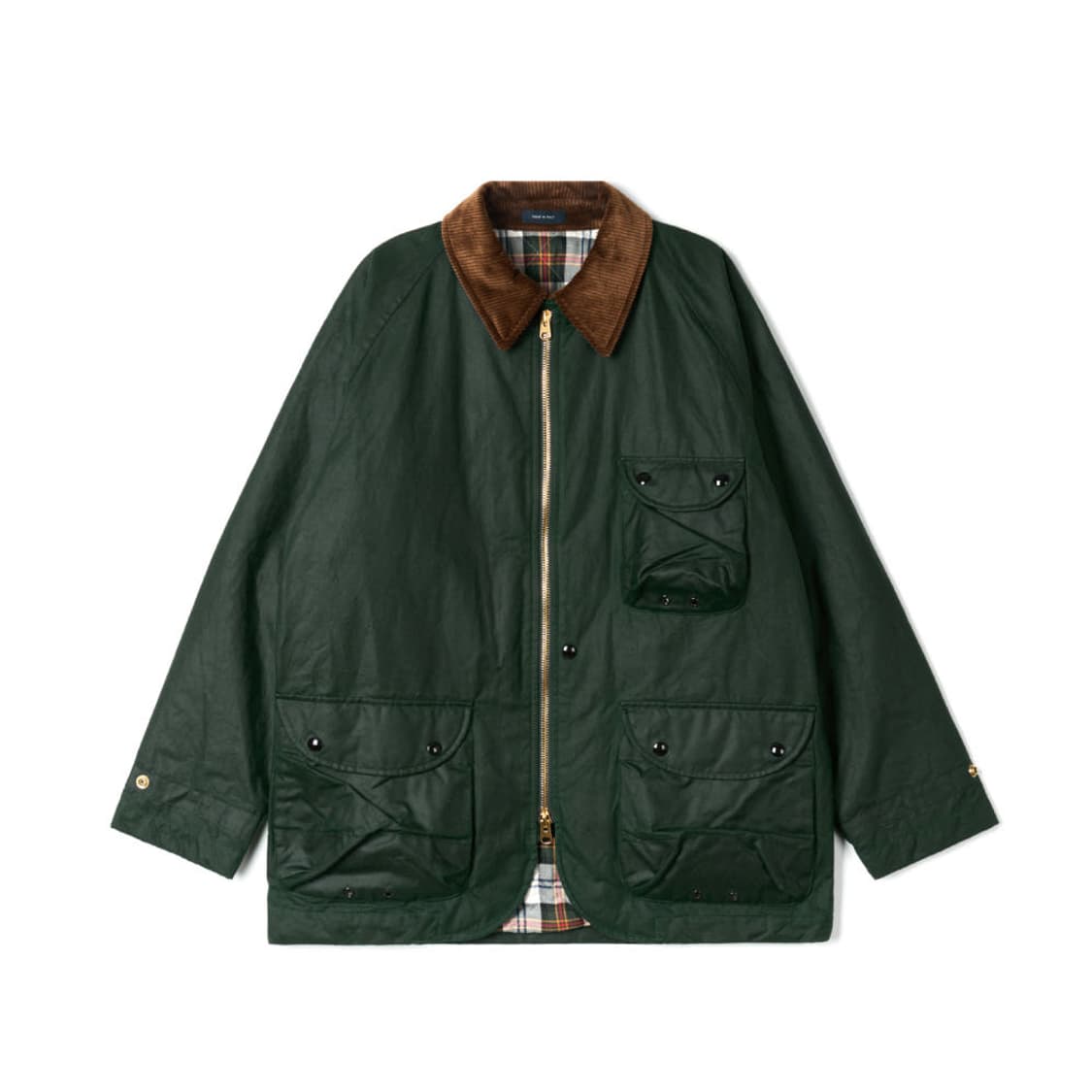 (38/새제품)드레익스 커버올 왁스 자켓 그린 상품이미지1