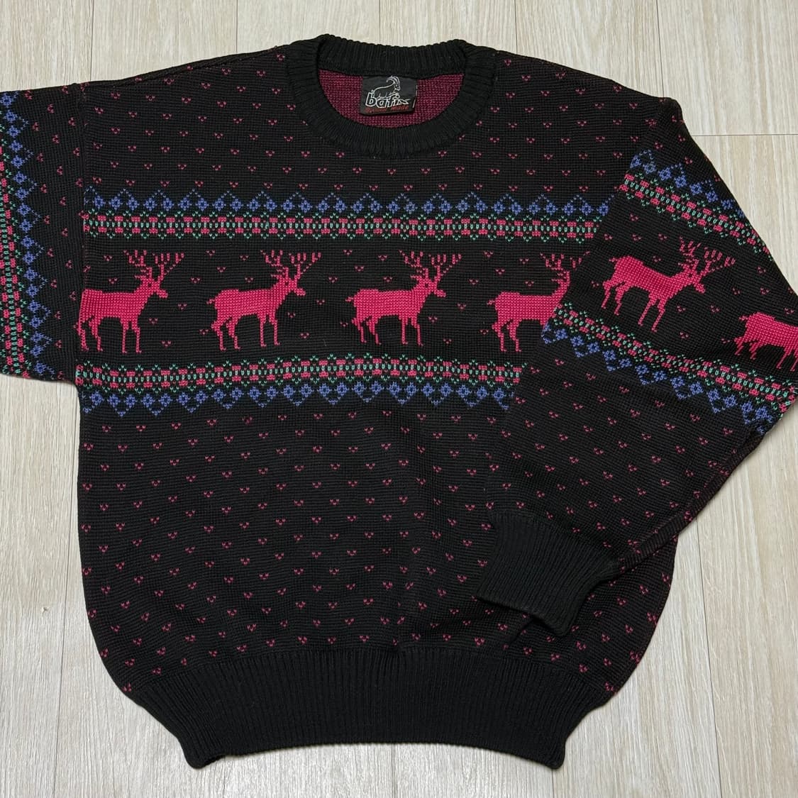 노르닉 패턴 니트 pure new wool 상품이미지1