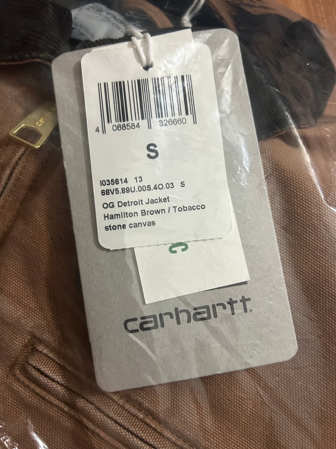 칼하트 wip og 디트로이트 해밀턴 브라운 토바코 팝니다  상품이미지2