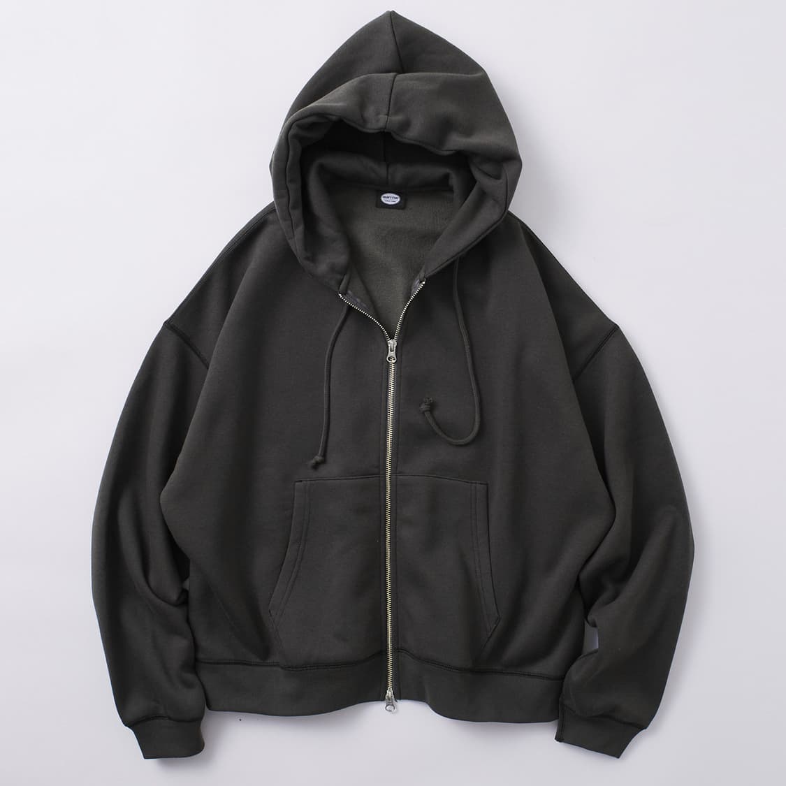 프릭스스토어 12온즈 오버핏 후드집업(차콜) 상품이미지5