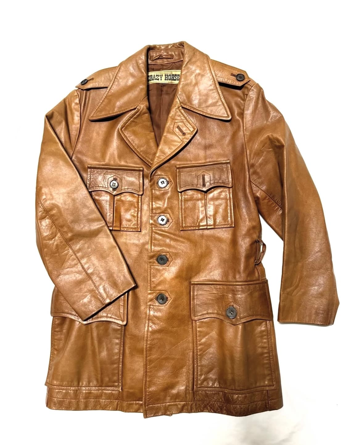 Crazy Horse - 80s 레더 코트 상품이미지1