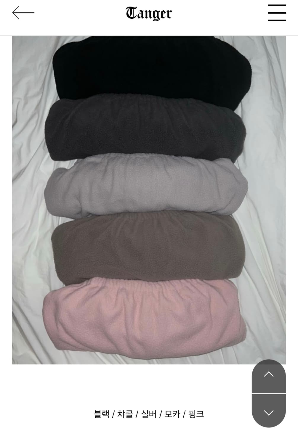 Tanger Crop Fleece Hoody 챠콜 새상품 상품이미지3