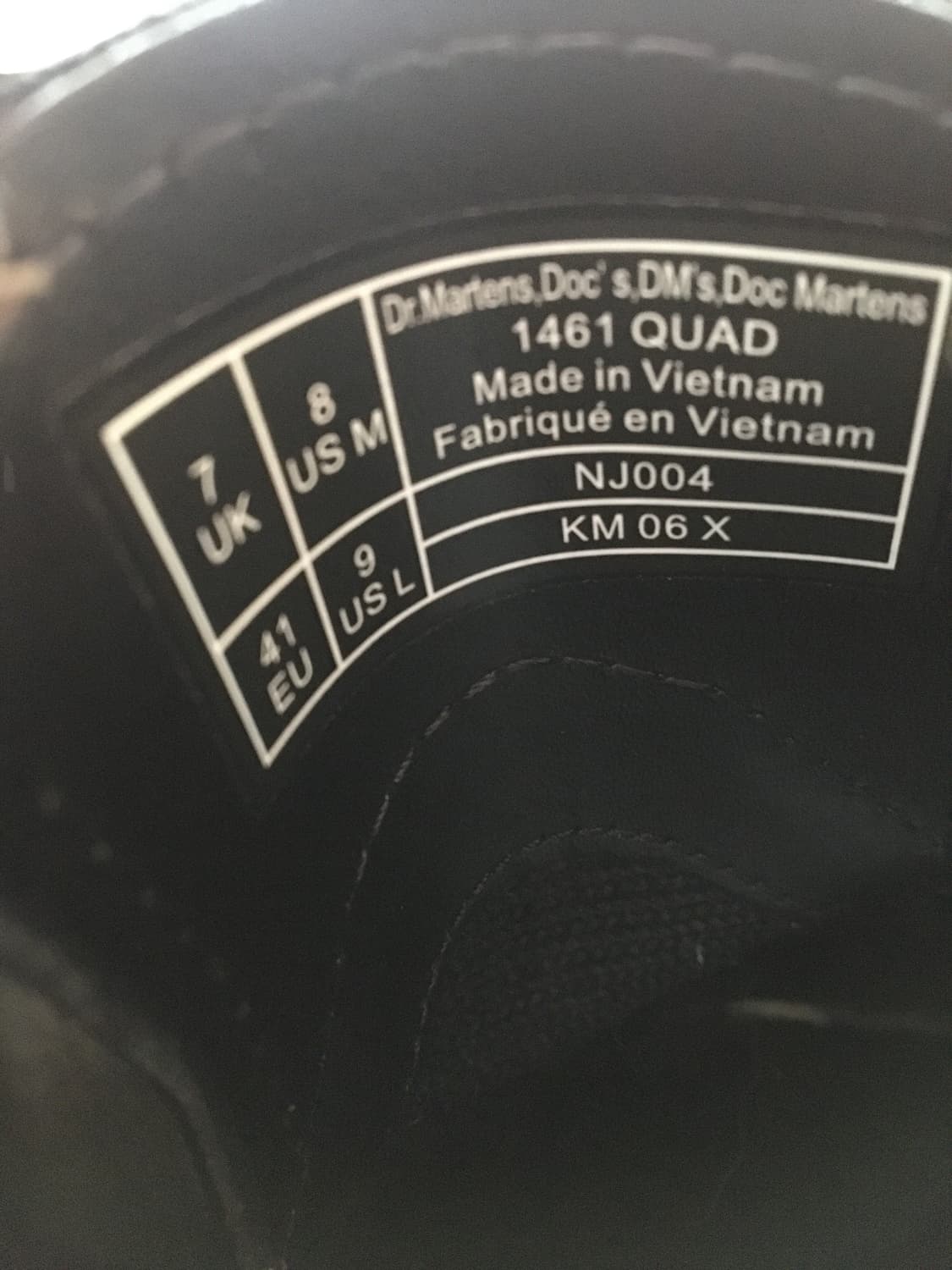 닥터마틴 1461 쿼드 블랙 폴리시드 스무스/25567001 260mm 상품이미지8