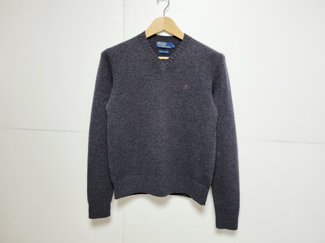 남성 폴로 울 100% 램스울 LAMBS WOOL 모 양모 긴팔 니트 상품이미지3