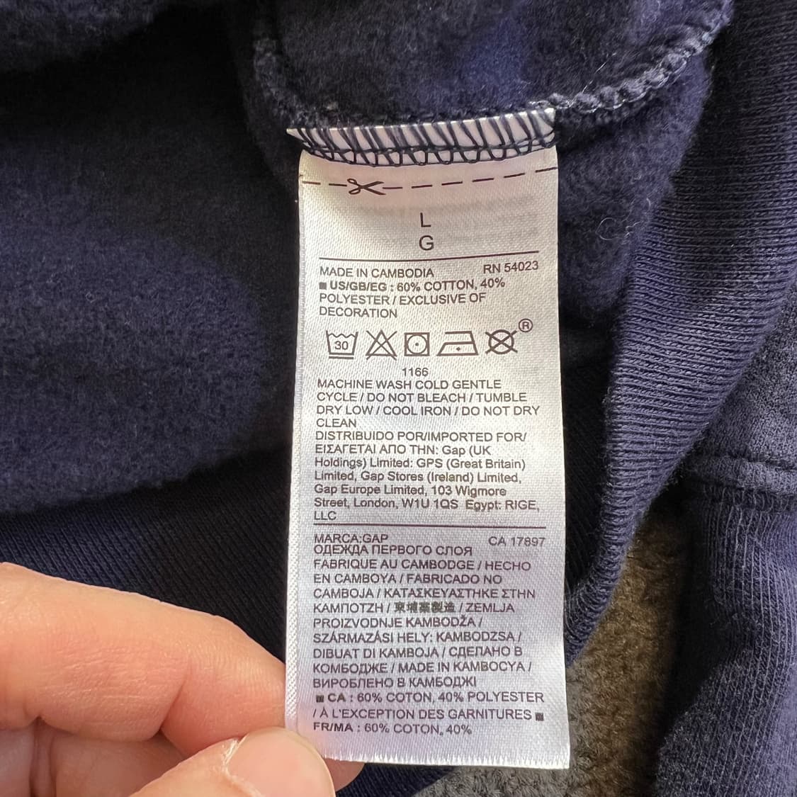 GAP 로고 후드 집업 상품이미지4