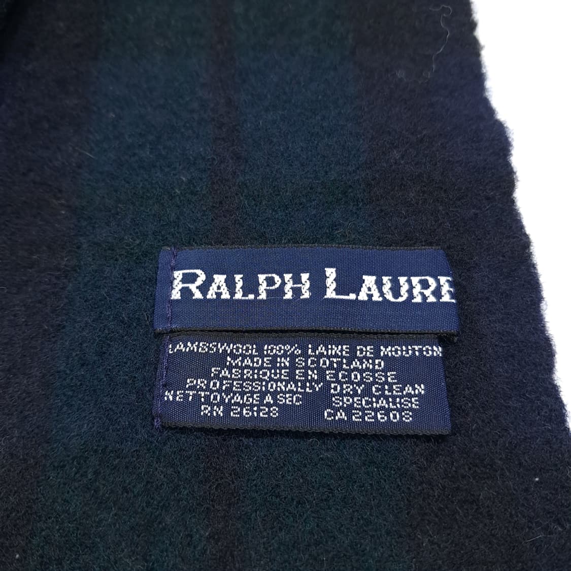 MX427 폴로 스코틀랜드판 램스울 블랙와치 네이비 머플러 목도리 상품이미지4