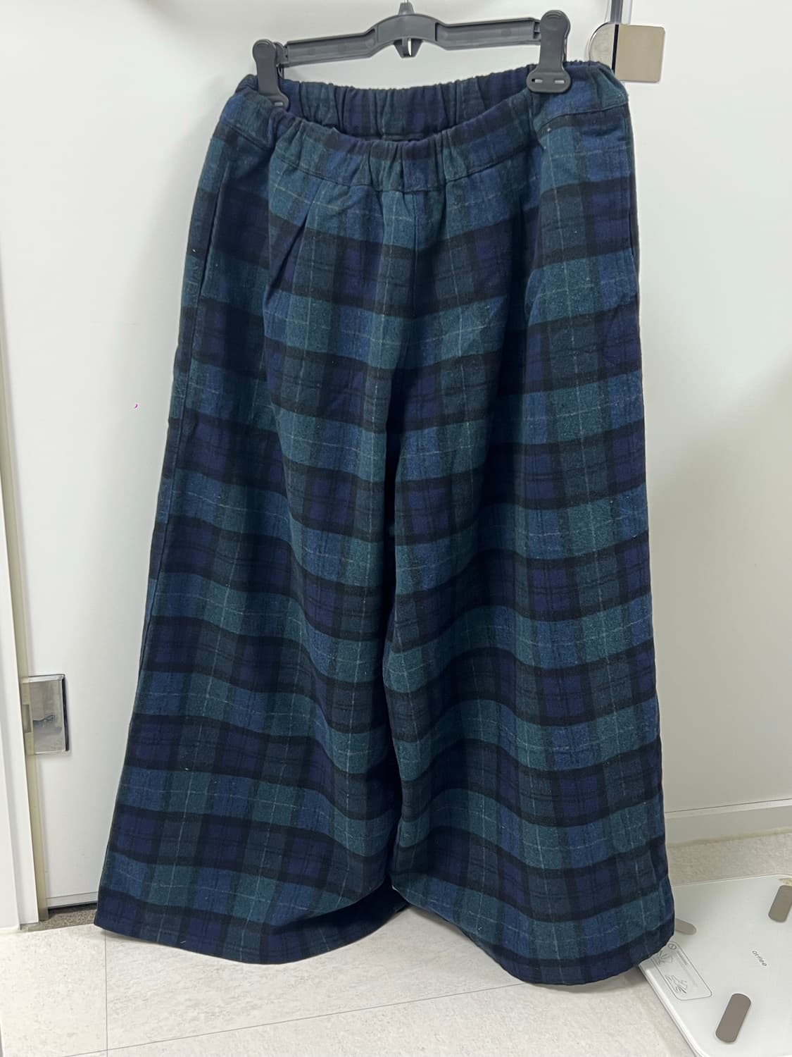 빈티지 체크 모직 와이드팬츠 상품이미지1