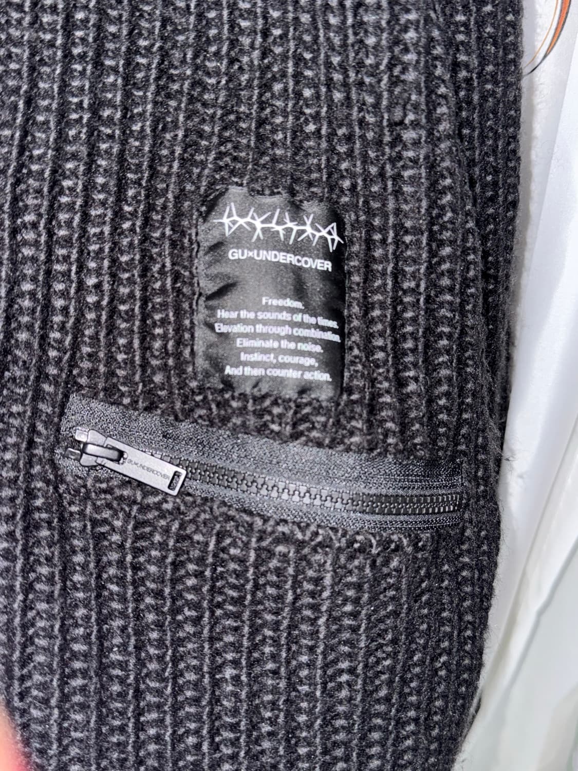 UNDERCOVER X GU 언더커버 지유 가디건 블랙 m 상품이미지3