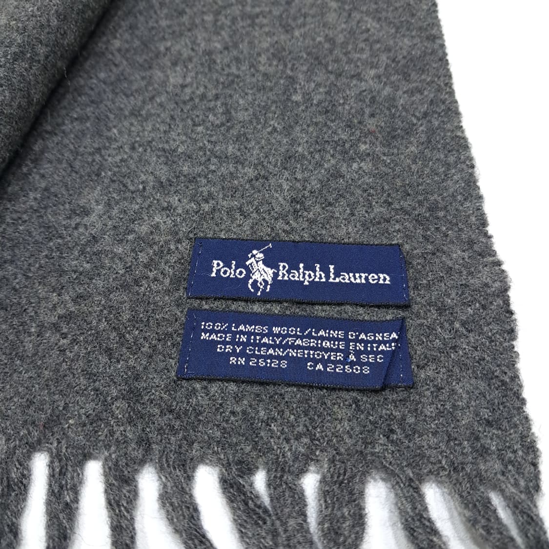 MX525 폴로 90s 이태리판 램스울 포니 차콜그레이 머플러 상품이미지4