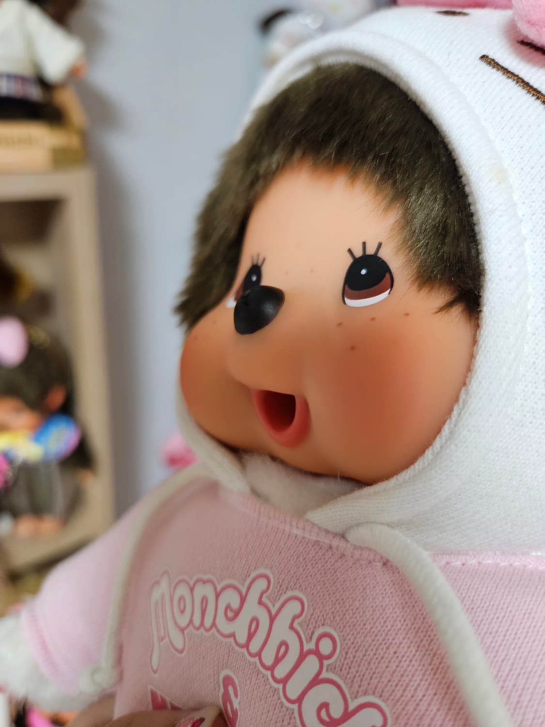 몬치치 키티 콜라보 인형 핑크 후드티 상품이미지2