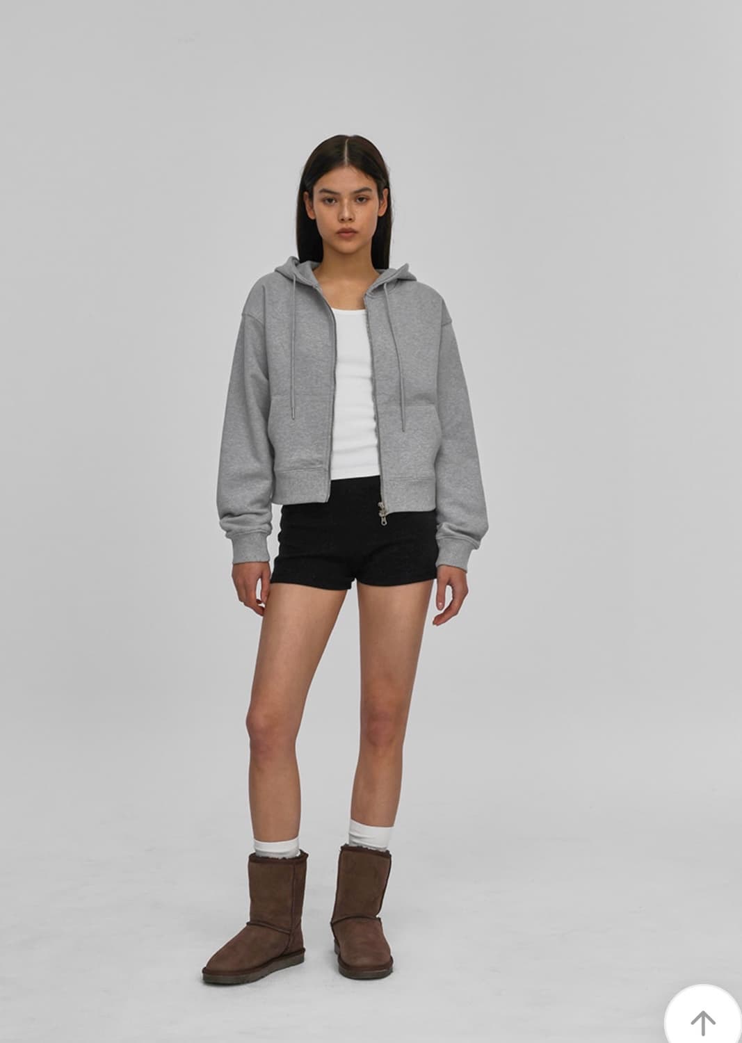 블랙업 헤비코튼 후드집업 그레이 상품이미지1