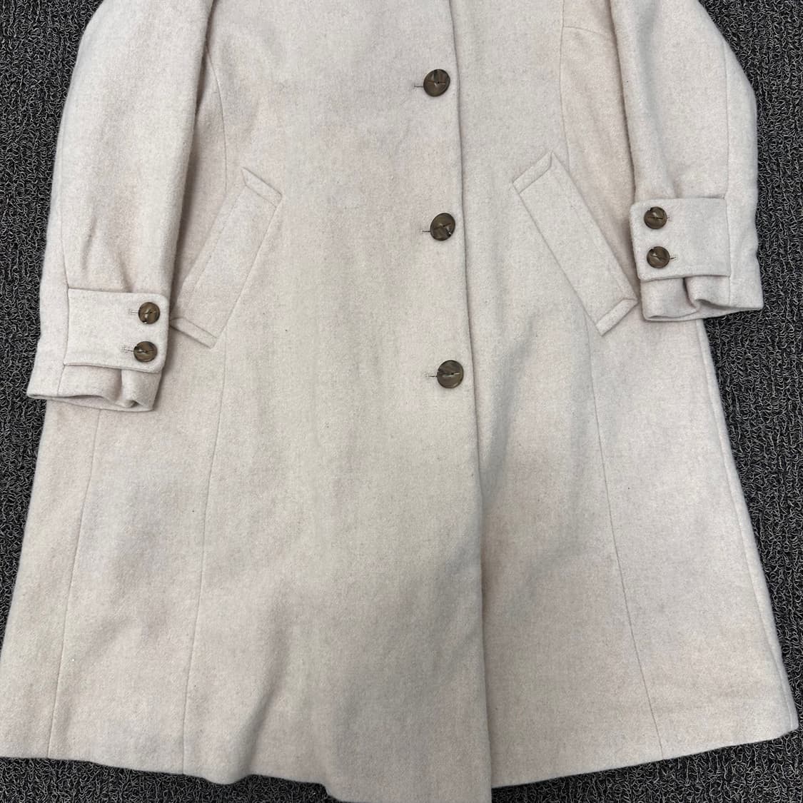 써스데이아일랜드 여성 울 롱코트 S 상품이미지3